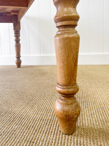 English Country Waxed Pine Nearly 6ft Dining Table