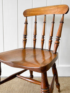 A Pair of Victorian Beech Kitchen Chairs