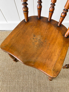 A Pair of Victorian Beech Kitchen Chairs