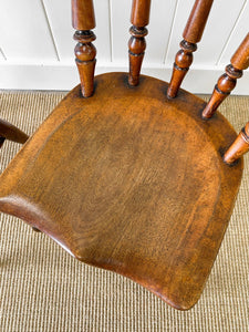 A Pair of Victorian Beech Kitchen Chairs