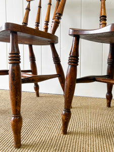 A Pair of Victorian Beech Kitchen Chairs