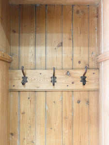 A Large English 19th Century Pine Coat Cupboard