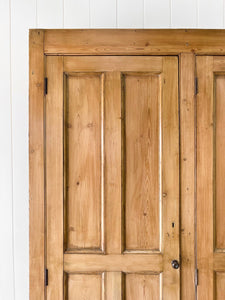 A Large English 19th Century Pine Coat Cupboard