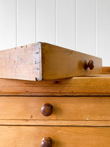 A Large English Country 8 Drawer Pine Buffet or Sideboard c1860