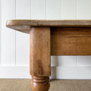 An Antique English Country Pine Coffee Table