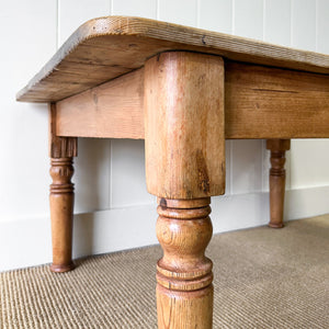 An Antique English Country Pine Coffee Table