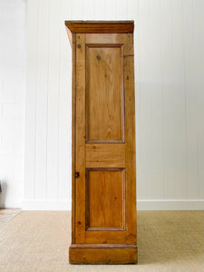 A Handsome English 19th Century Pine Housekeepers Cupboard