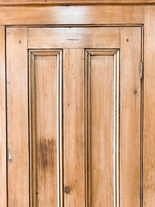 A Handsome English 19th Century Pine Housekeepers Cupboard