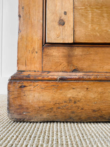 A Handsome English 19th Century Pine Housekeepers Cupboard