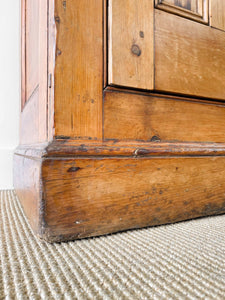 A Handsome English 19th Century Pine Housekeepers Cupboard