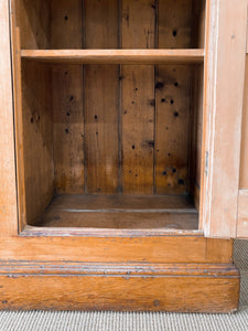 A Handsome English 19th Century Pine Housekeepers Cupboard