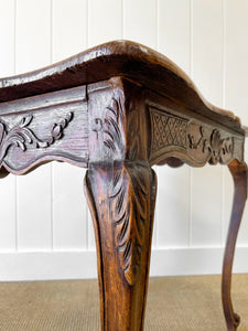 An Antique French Provincial Louis XV Oak Side Table