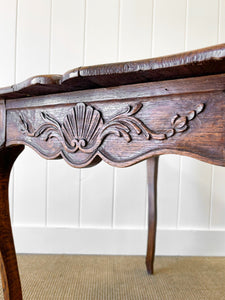 An Antique French Provincial Louis XV Oak Side Table