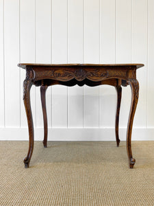 An Antique French Provincial Louis XV Oak Side Table