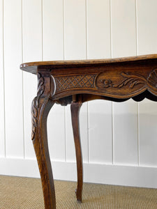 An Antique French Provincial Louis XV Oak Side Table