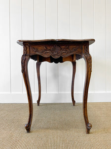 An Antique French Provincial Louis XV Oak Side Table