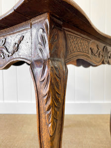 An Antique French Provincial Louis XV Oak Side Table