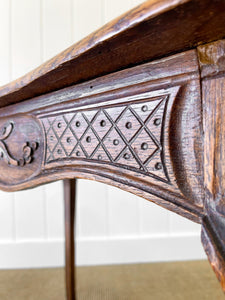 An Antique French Provincial Louis XV Oak Side Table