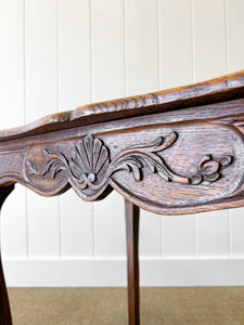 An Antique French Provincial Louis XV Oak Side Table