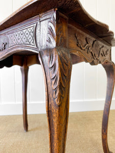 An Antique French Provincial Louis XV Oak Side Table