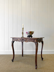 An Antique French Provincial Louis XV Oak Side Table