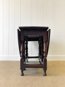 An Antique English Country Oak Drop Leaf Gate Leg Table