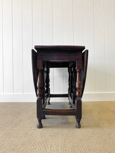 An Antique English Country Oak Drop Leaf Gate Leg Table