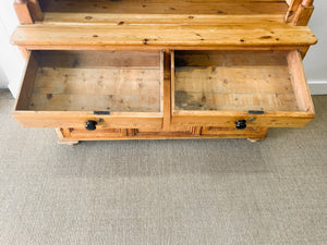 A Large 19th Century Welsh Pine Dresser or Cupboard