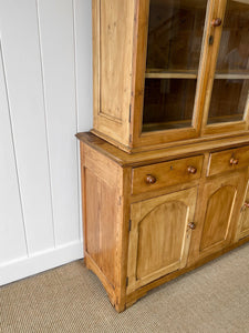 A Delightful 19th Century Pine Glazed Cupboard Cabinet