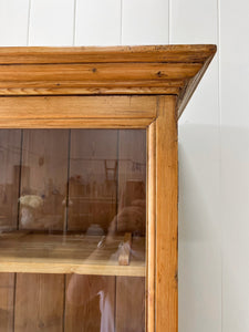 A Delightful 19th Century Pine Glazed Cupboard Cabinet