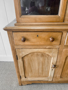 A Delightful 19th Century Pine Glazed Cupboard Cabinet