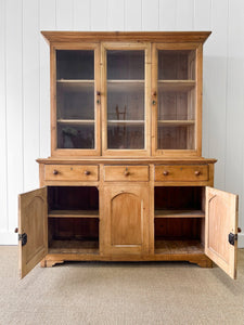 A Delightful 19th Century Pine Glazed Cupboard Cabinet