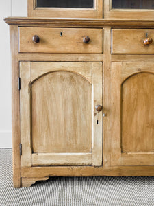 A Delightful 19th Century Pine Glazed Cupboard Cabinet