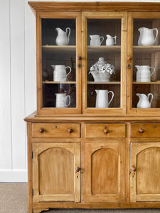 A Delightful 19th Century Pine Glazed Cupboard Cabinet