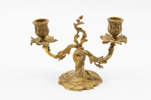 An Extravagant Pair of 19th Century Gilt Bronze Two Cup Candelabra