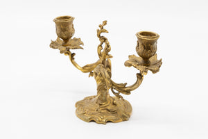 An Extravagant Pair of 19th Century Gilt Bronze Two Cup Candelabra