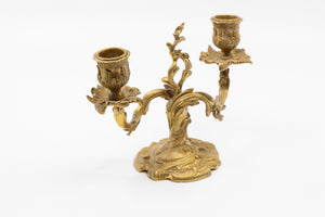 An Extravagant Pair of 19th Century Gilt Bronze Two Cup Candelabra