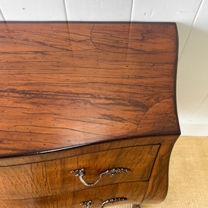 A Unique French Antique Rosewood Chest of Drawers