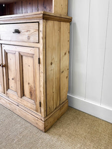 A 19th Century English Pine Bookcase Cabinet or Hutch