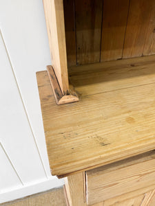 A 19th Century English Pine Bookcase Cabinet or Hutch