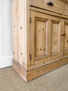 A 19th Century English Pine Bookcase Cabinet or Hutch