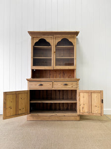 A 19th Century English Pine Bookcase Cabinet or Hutch