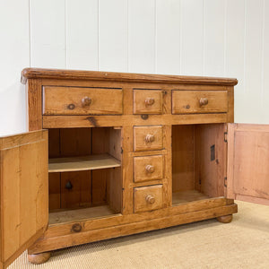 An Antique English Pine Sideboard c1890