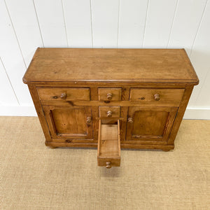 An Antique English Pine Sideboard c1890