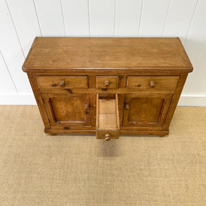 An Antique English Pine Sideboard c1890