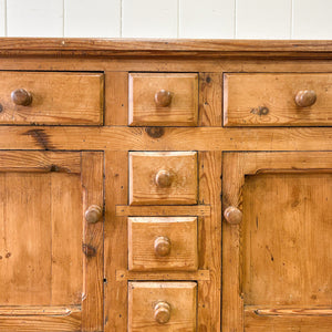 An Antique English Pine Sideboard c1890