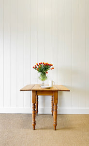 An English Country Pine Dining or Pembroke Drop Leaf Table