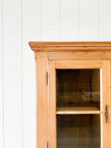 An Antique 19th Century French Pine Bookcase Cabinet Secretary Desk