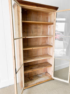 A 19th Century English Pine Glazed Bookcase