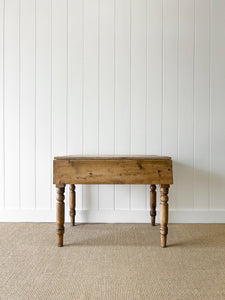 An English Country Pine Dining or Pembroke Drop Leaf Table